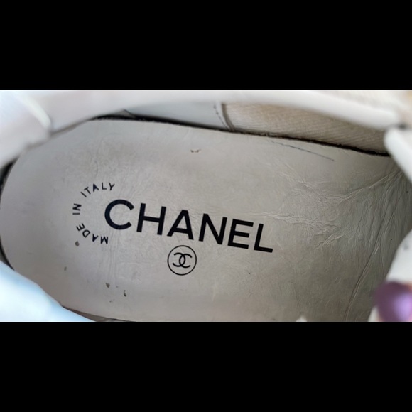 CHANEL X PHARRELL White Graffiti Limited Edition Sneakers, size 6 - Picture 10 of 13
